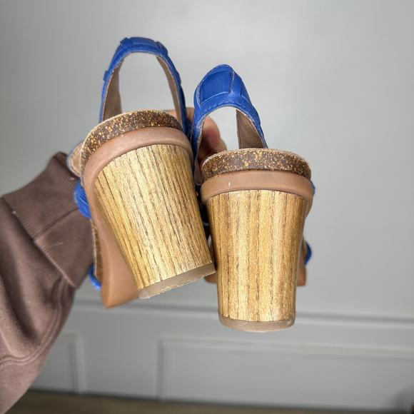 Dansko Debby Blue Woven Leather Heeled Comfort Sandal Womens EU 38 US 7.5-8 - Picture 7 of 10